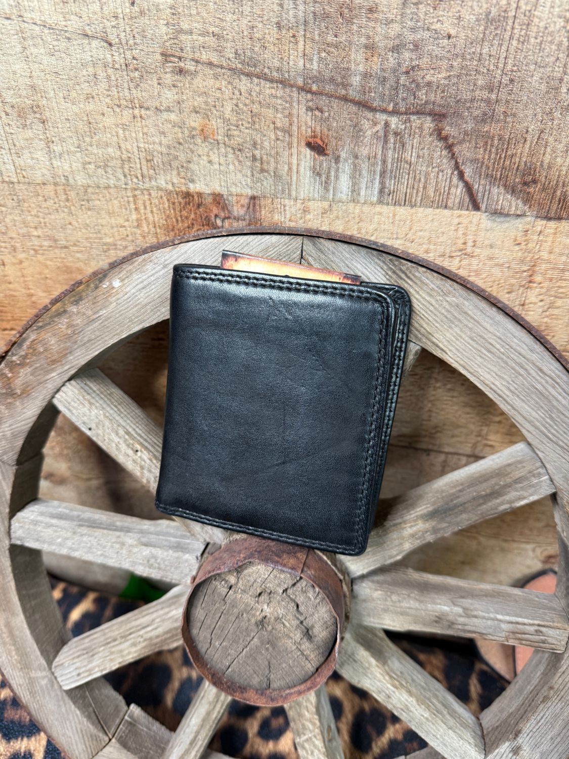 Black Soft Leather Bifold Wallet
