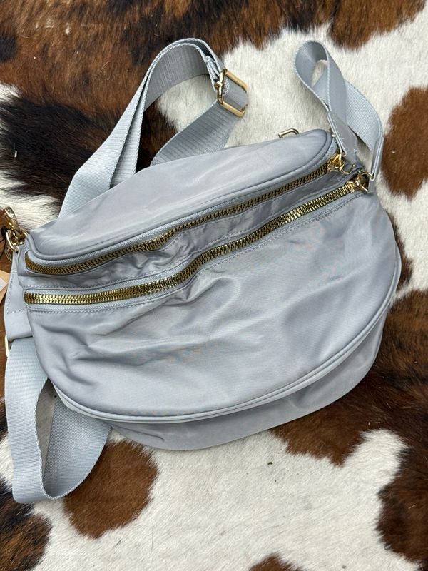 Gray Sling Bum Bag