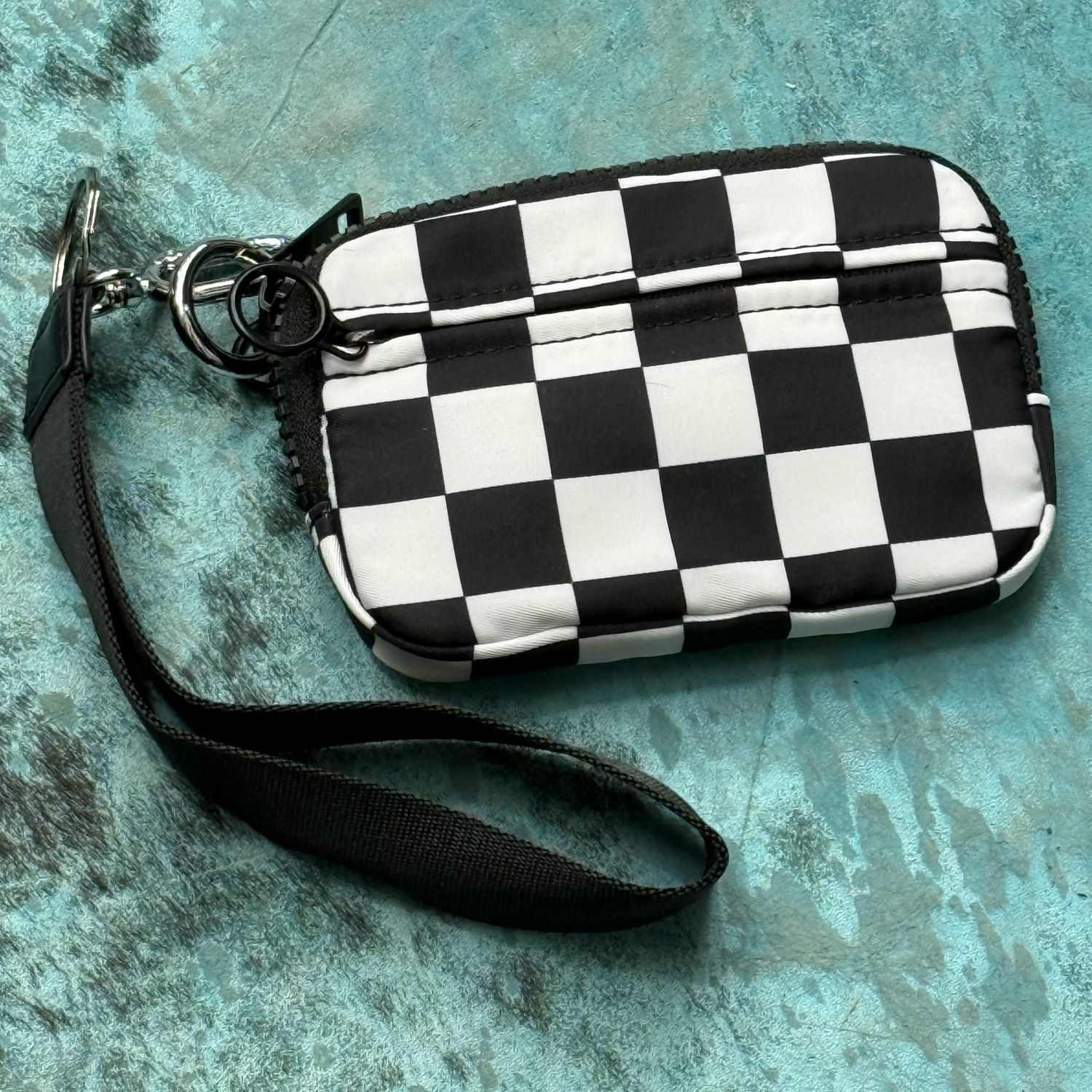 Black White Check Wallet