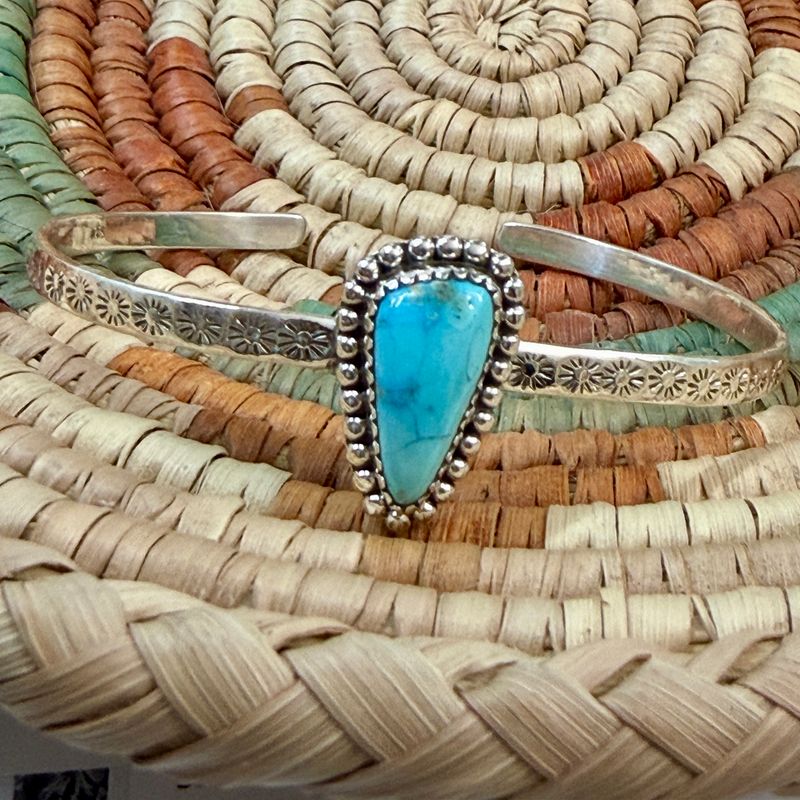 Turquoise Triangle Cuff Bracelet