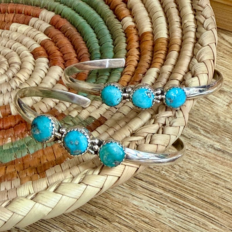 Turquoise Triple Cuff Bracelet 