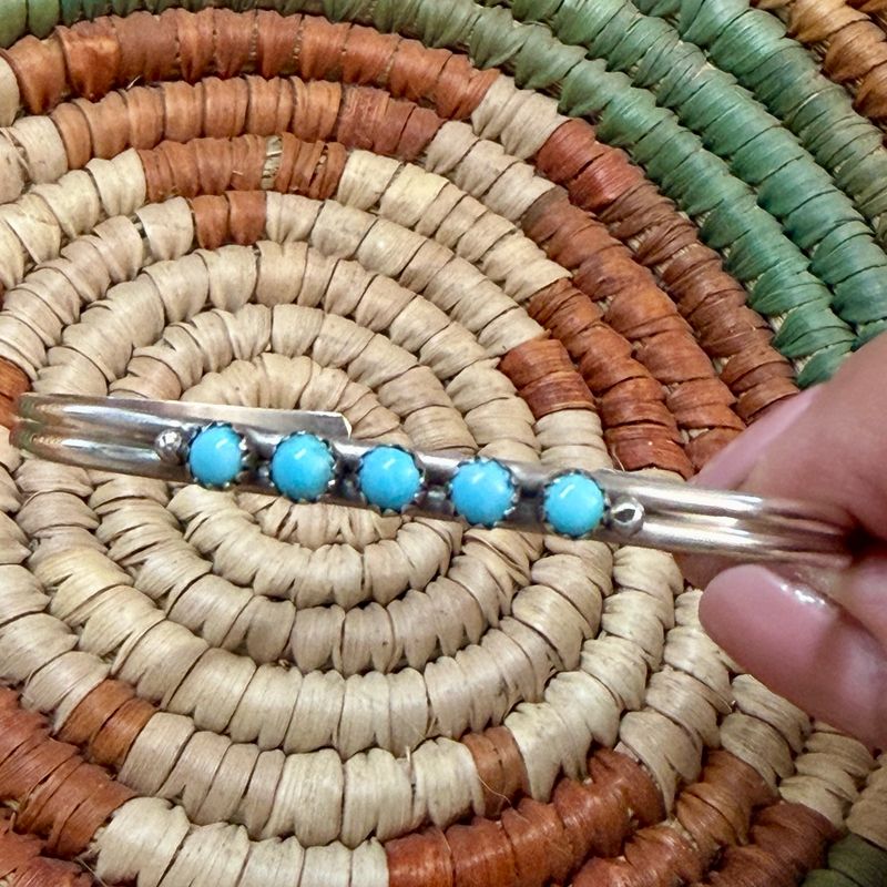 Kingman 5 Stone Turquoise Cuff Bracelet