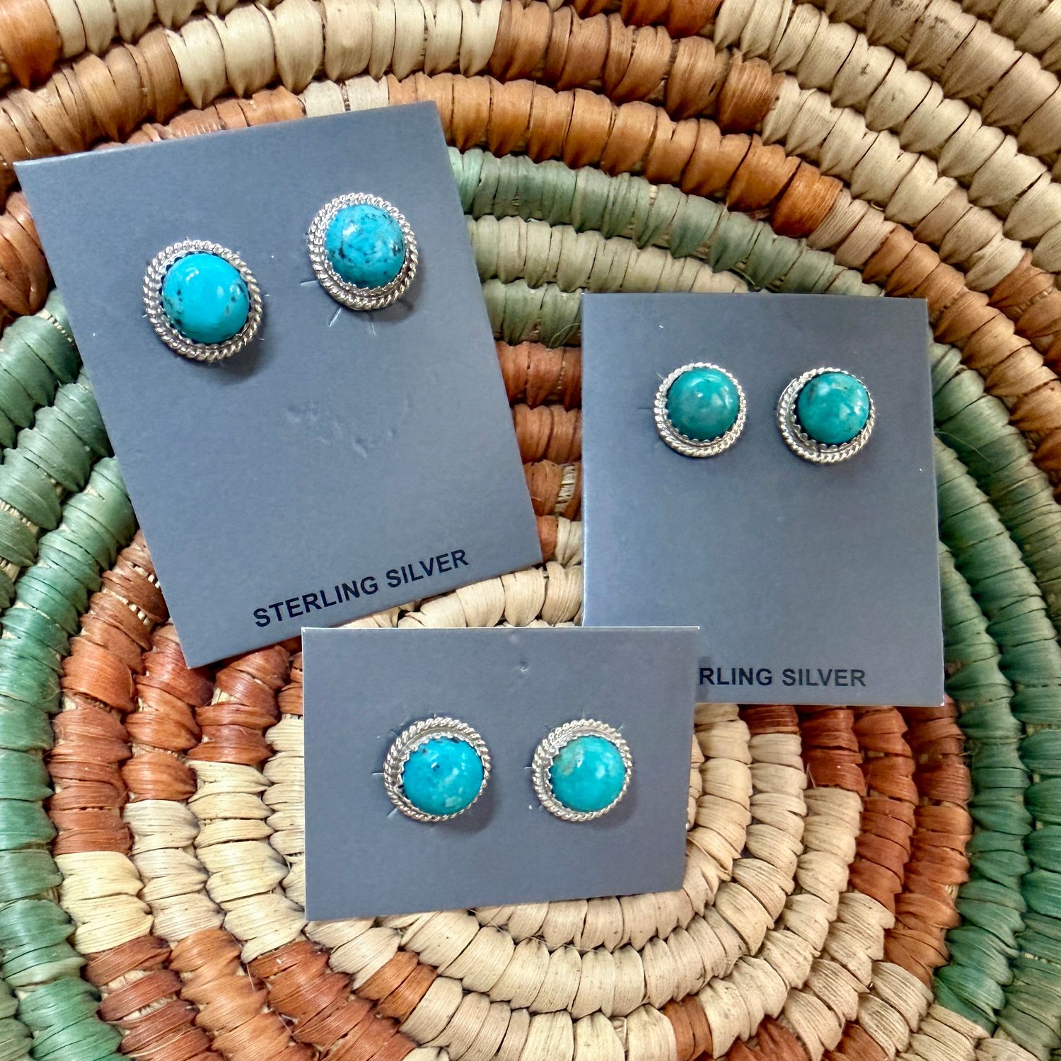 Thunder Creek Turquoise Sterling Post Earrings