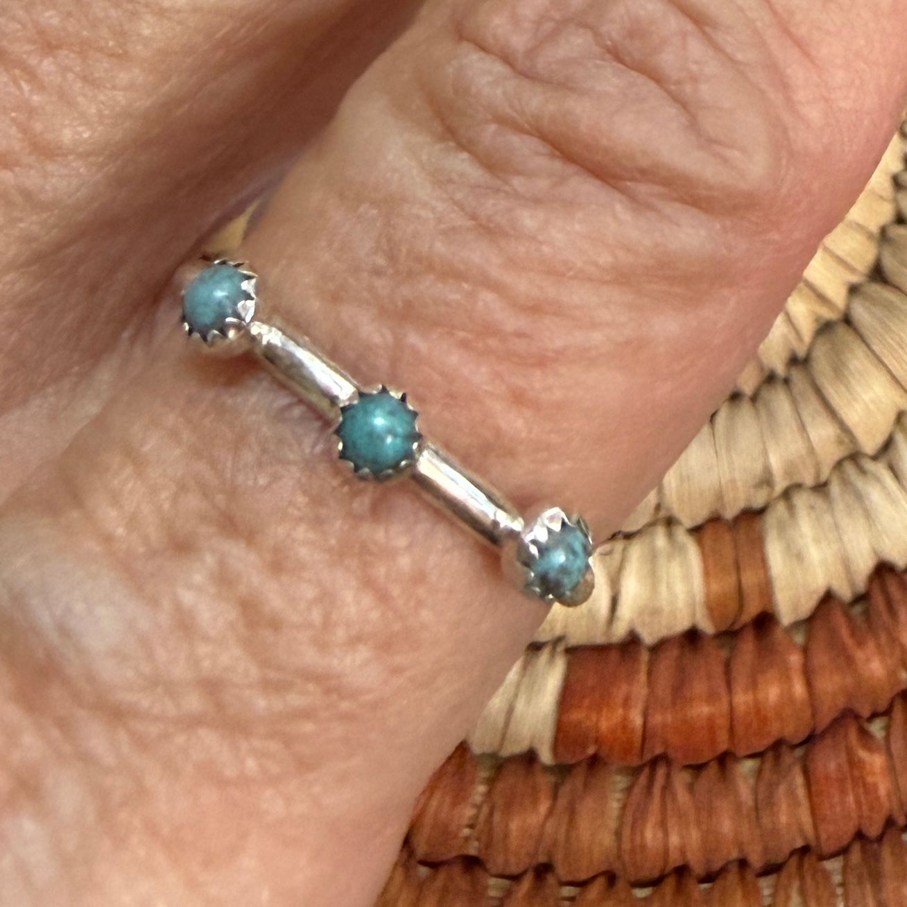 Turquoise 3 Stone Rings