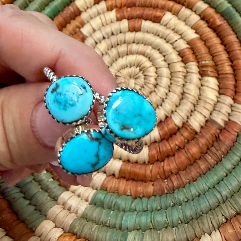 Turquoise Twist Single Stone Ring 