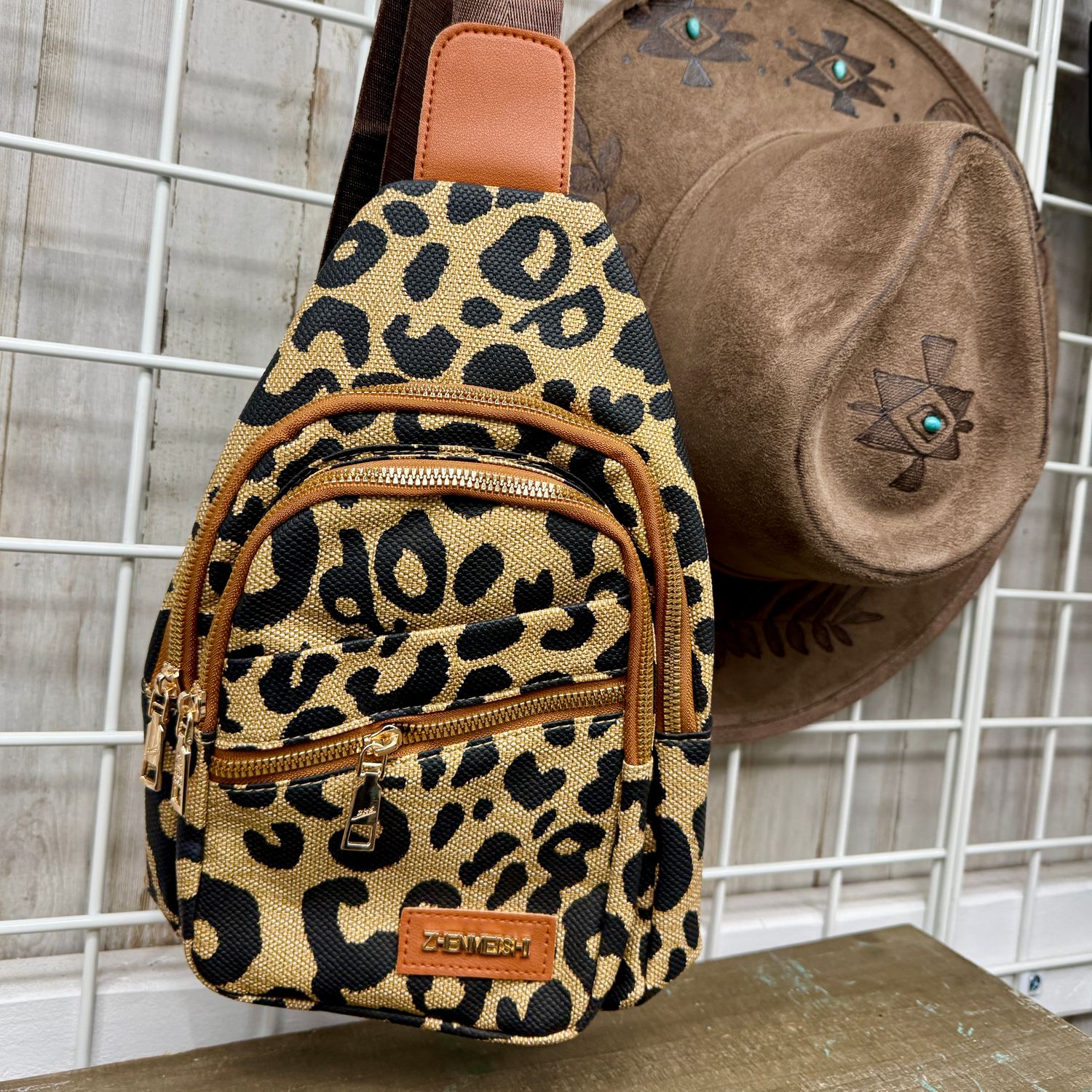 Leopard Sling Shoulder Bag