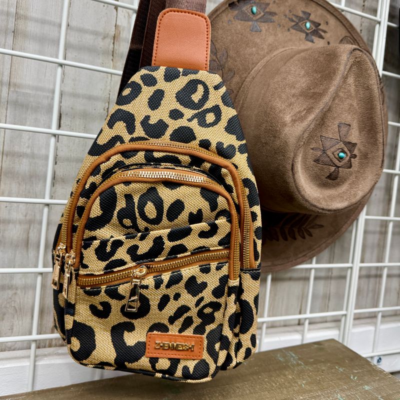 Leopard Sling Shoulder Bag