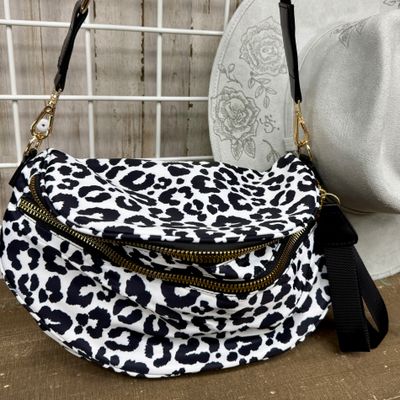 Black Cheetah Sling Bum Bag