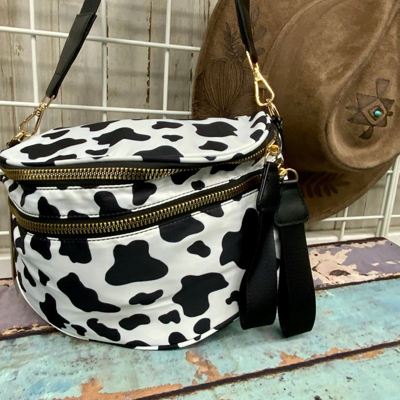 Black Cow Sling Bum Bag