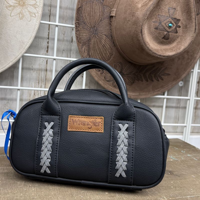 Wrangler Black Whipstitch Mini Bag