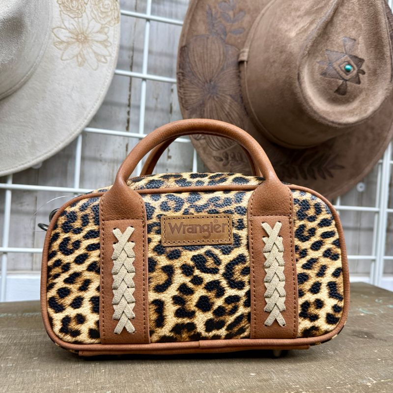 Wrangler Leopard Whipstitch Mini Bag