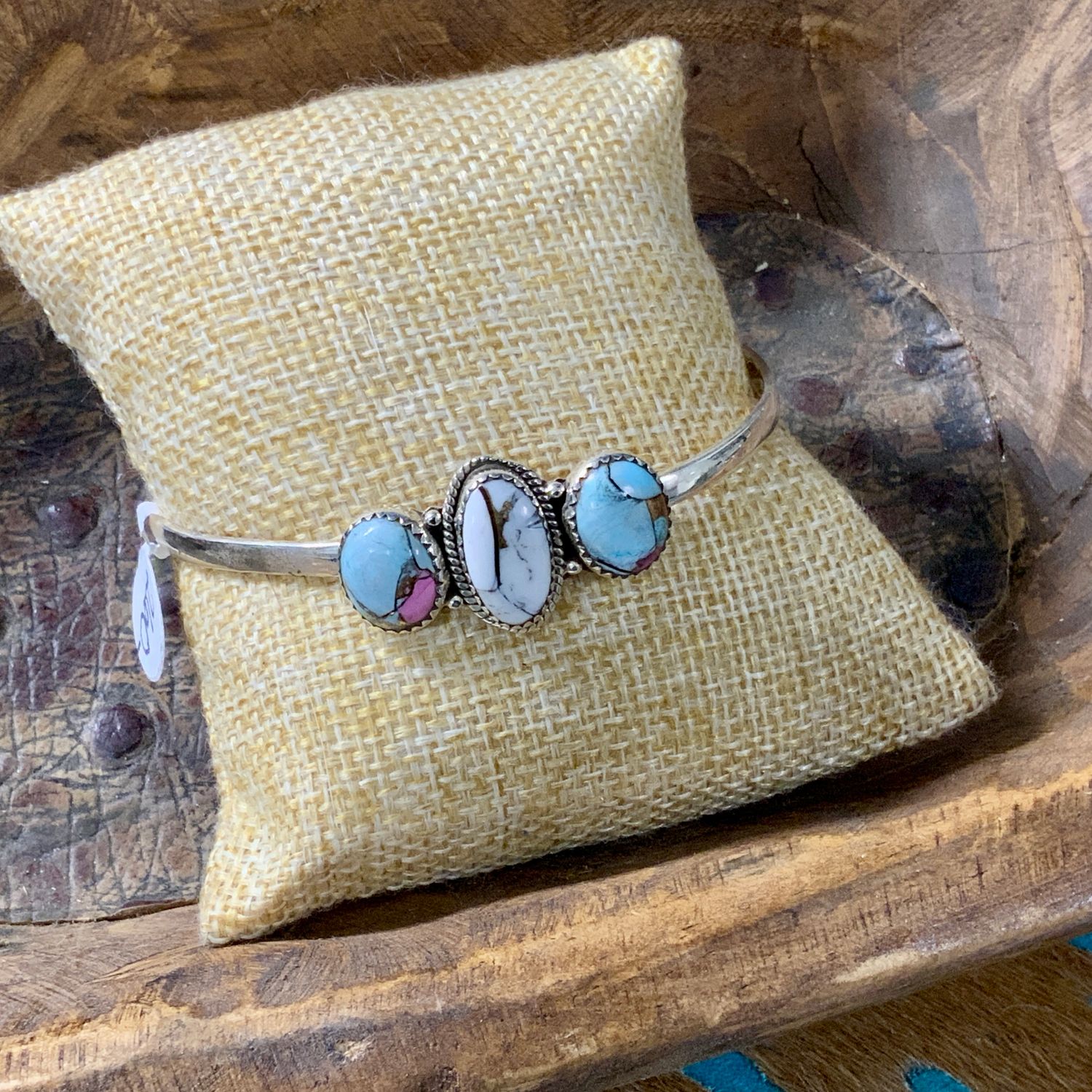 Cotton Candy Triple Stone Cuff 