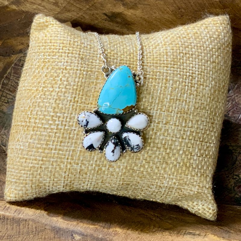 Wild Thang Tuxedo Turquoise Necklace