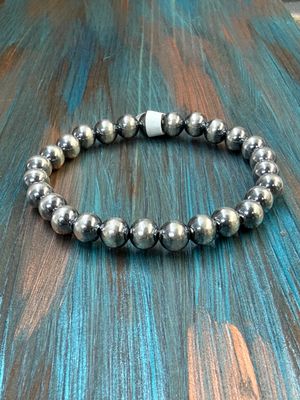 Stretch Sterling Pearl Bracelet