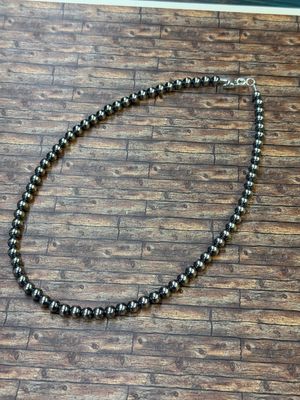 18” 4mm Sterling Pearls Necklace with Turquoise