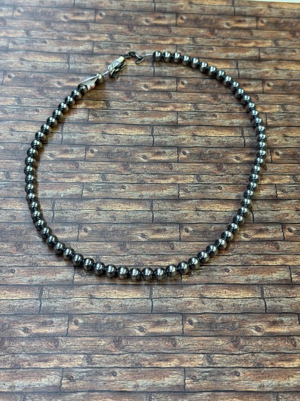 18” 6mm Sterling Pearl ADJ. Necklace