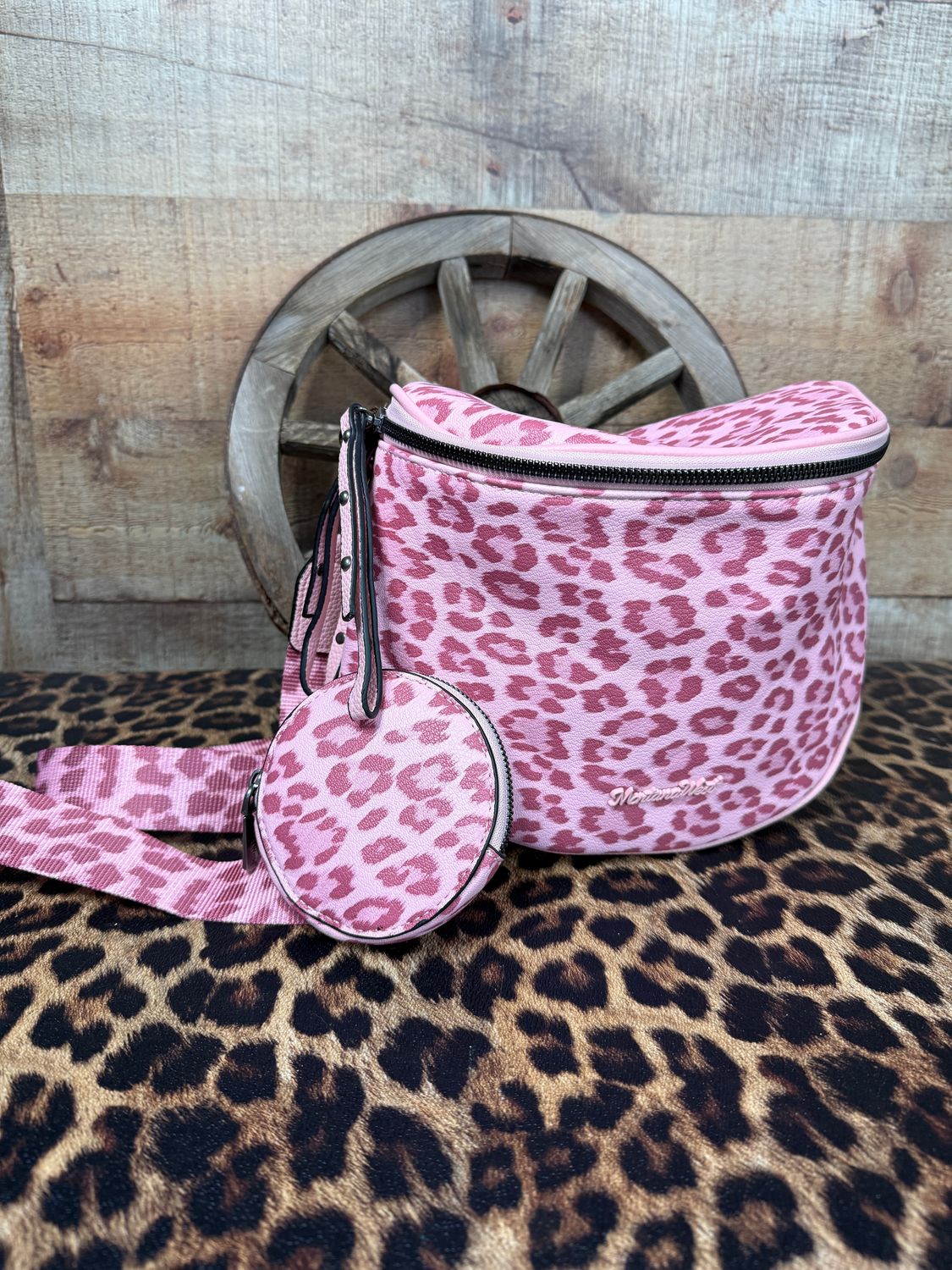 Leopard Pink Crossbody Bum Bag