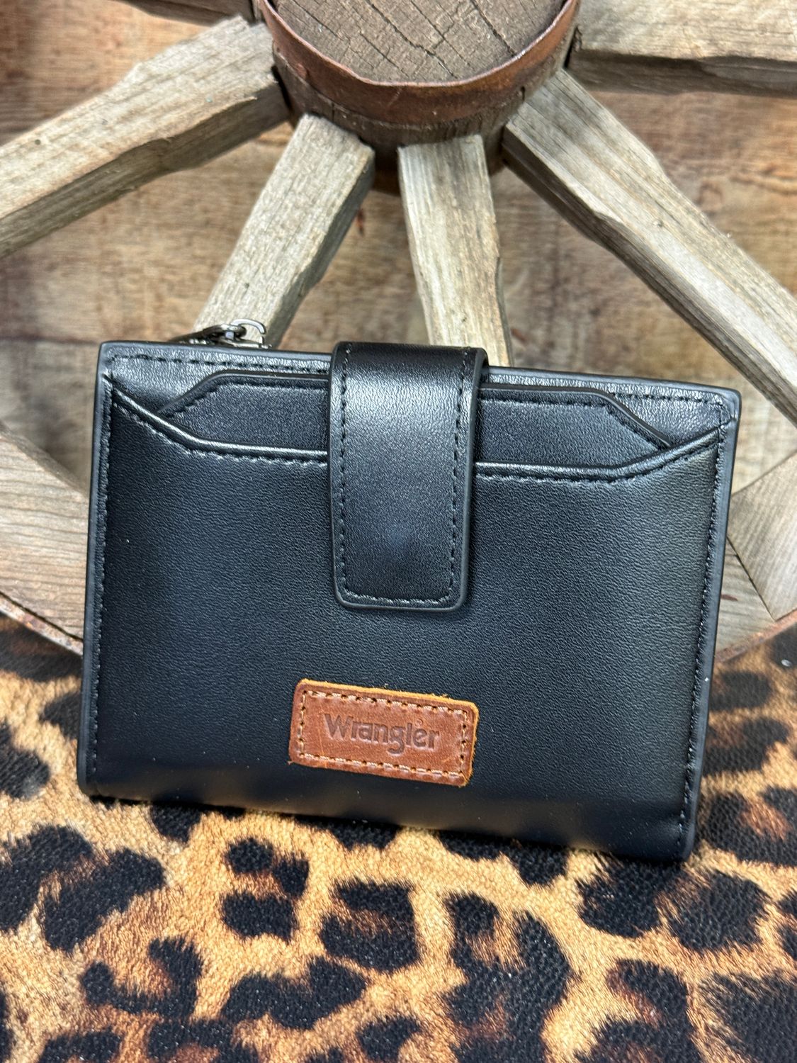 Wrangler Black Card Holder Bifold Wallet
