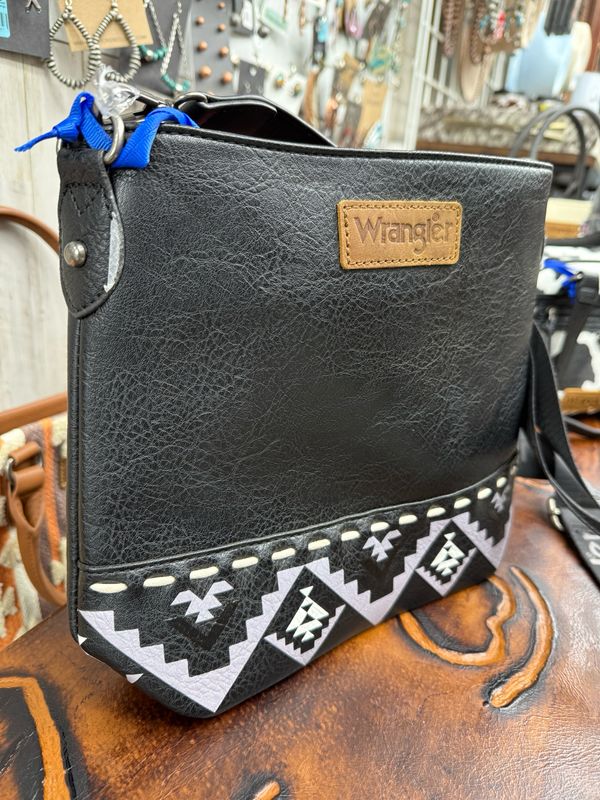 Aztec Black Wrangler Crossbody Bag