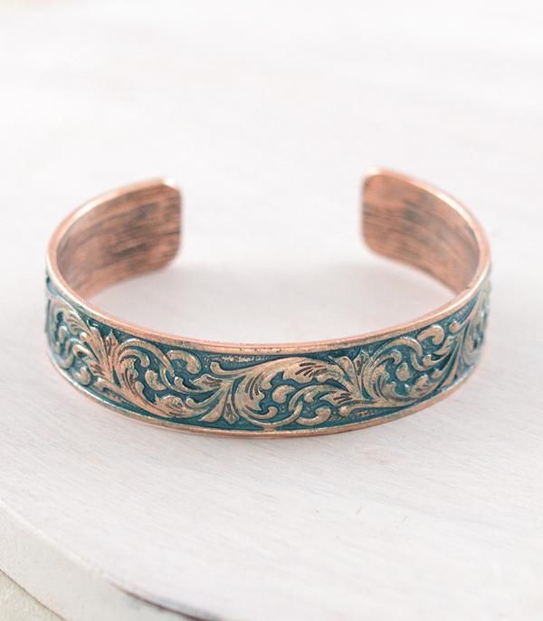 Patina Tooled Cuff Bracelet