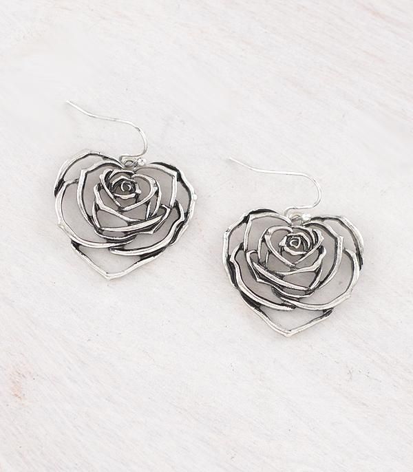 Rose Heart Fashion Earrings