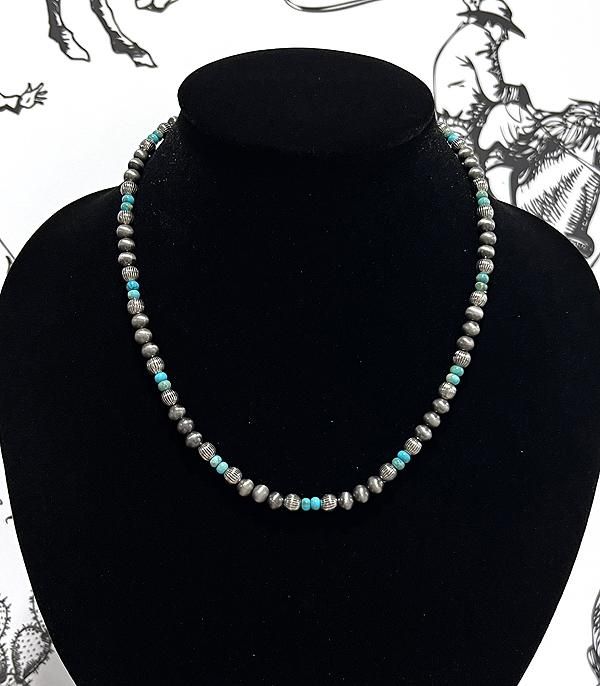 Navajo Fashion Pearl Turquoise Necklace