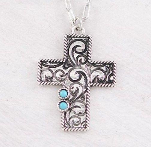 Turquoise Cross Fashion Necklace