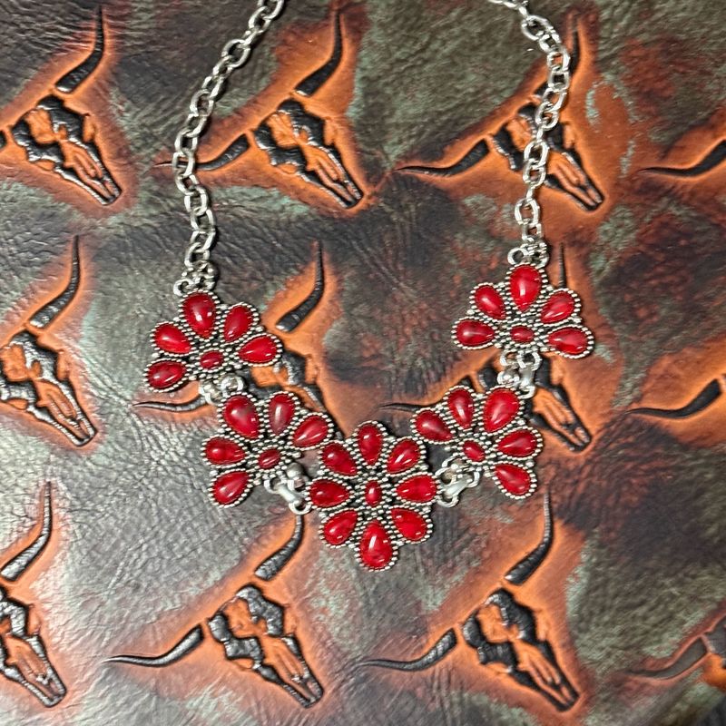 Coral Flower Fashion Necklace