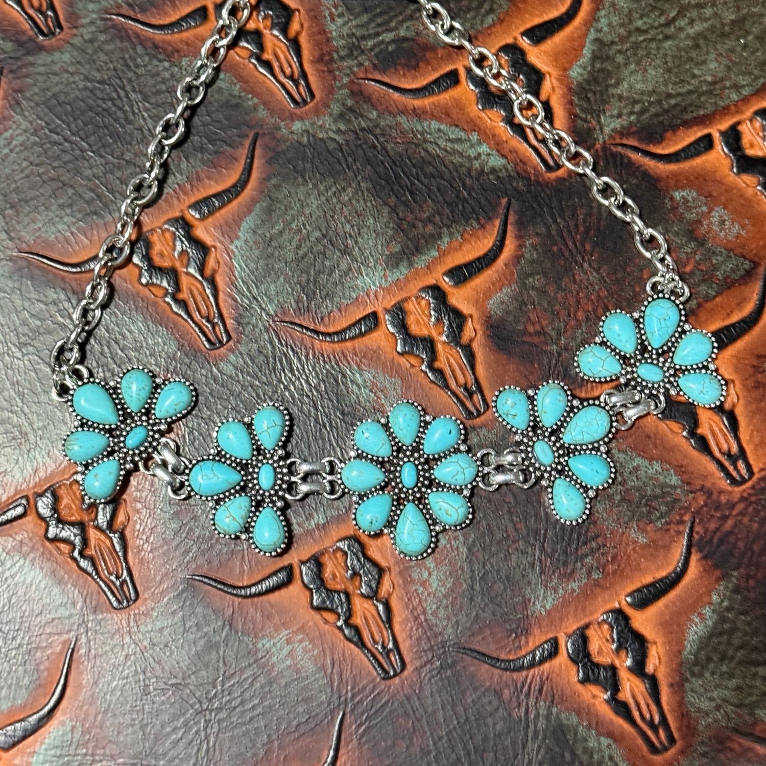 Turquoise Flower Fashion Necklace 