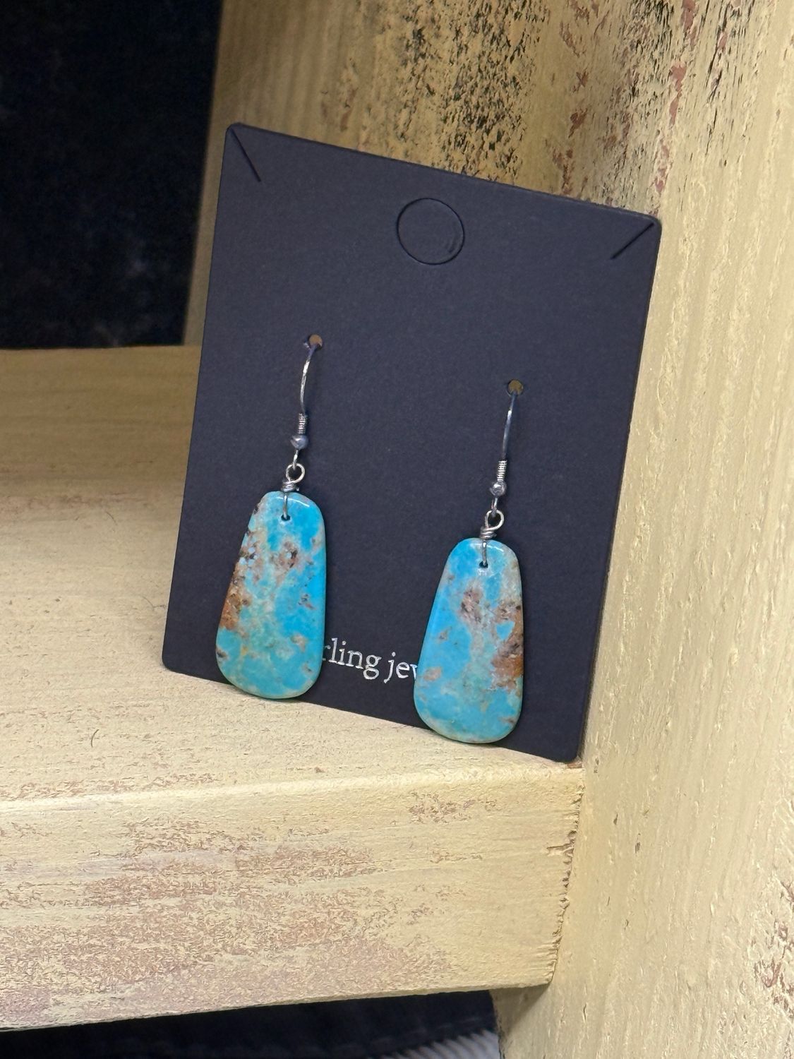 Turquoise Slab Earrings #10
