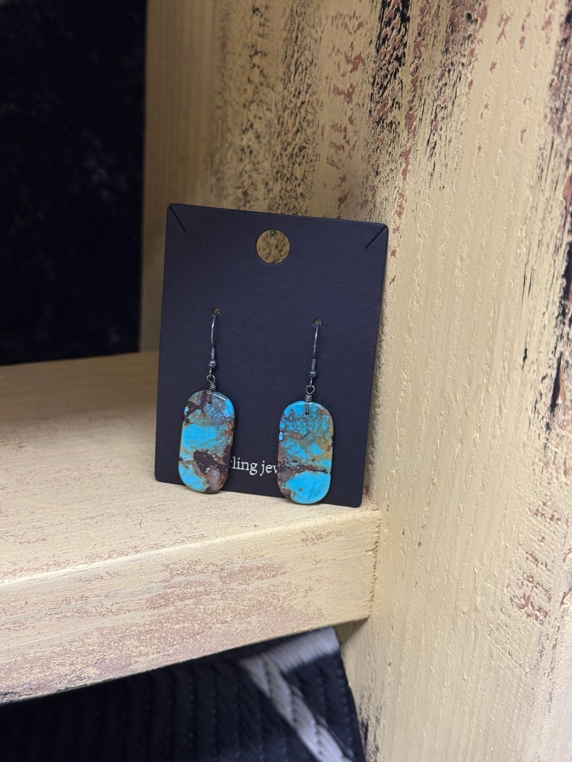 Turquoise Slab Earrings #8