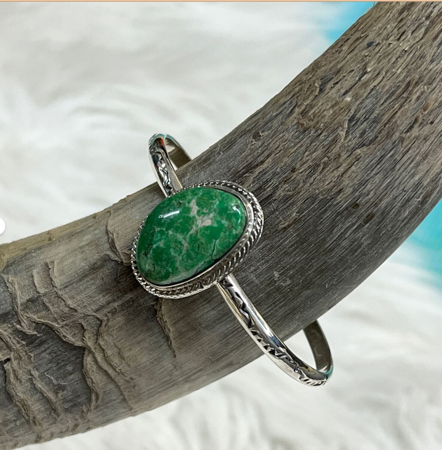 Sterling Teal Cuff #6