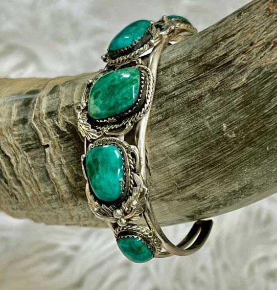 Turquoise Multi Stone Navajo Cuff Bracelet