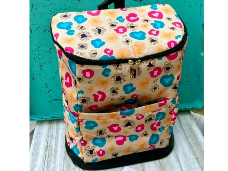 Insulated Cooler Backpacks - MULTI LEOPARD Insulated Cooler Backpacks - MULTI LEOPARD