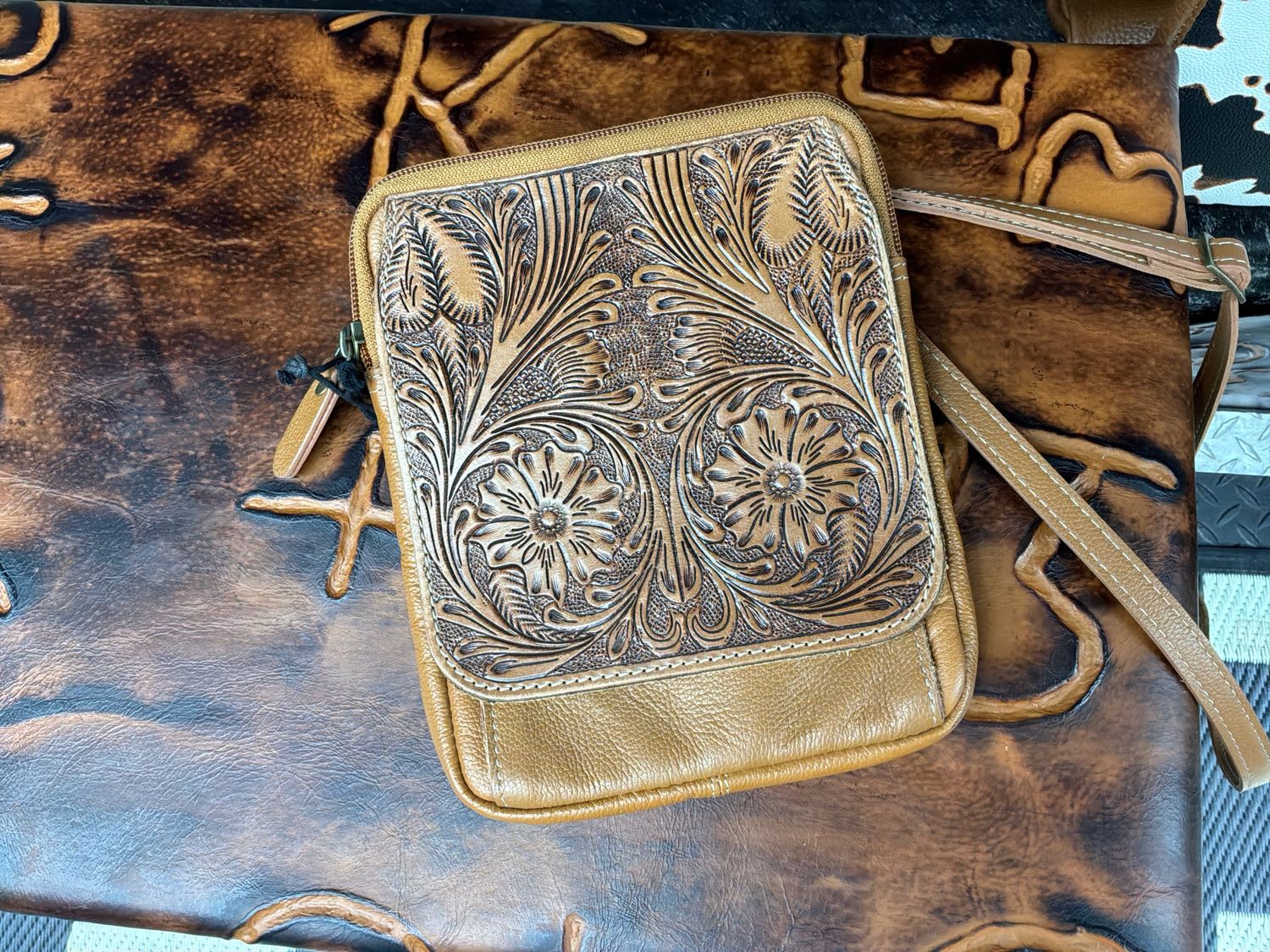 Tooled Small Crossbody