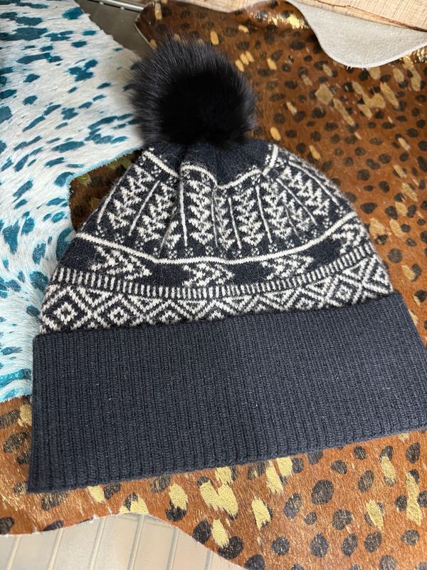 Black Aztec Beanie