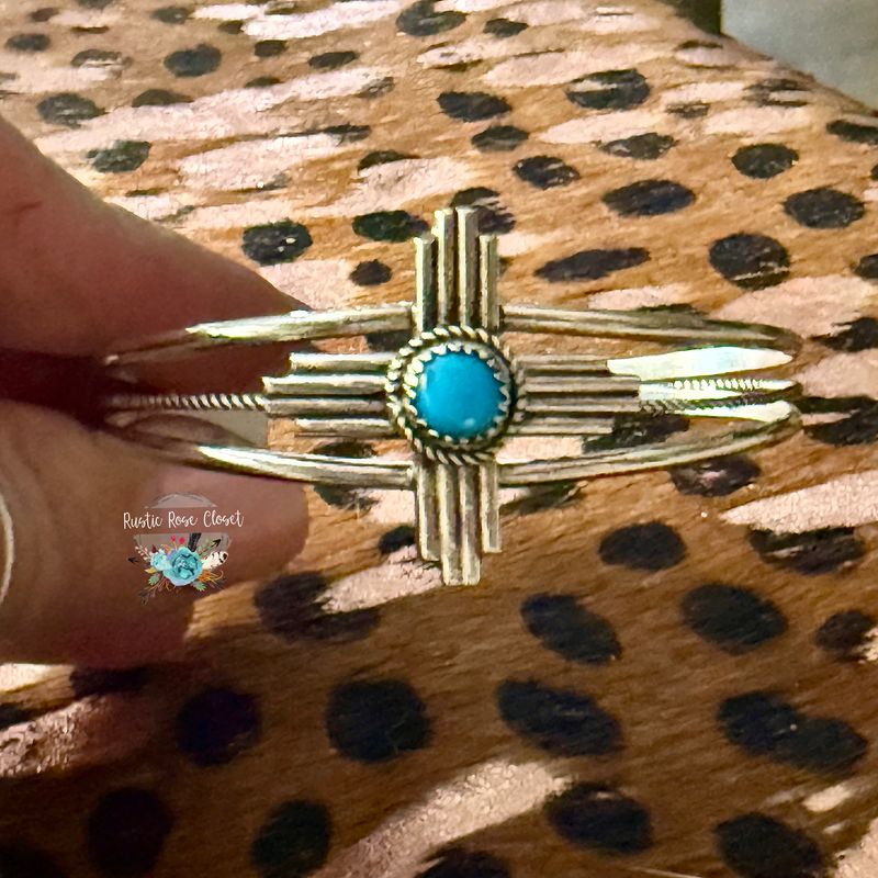 Turquoise Zia Cuff Bracelet
