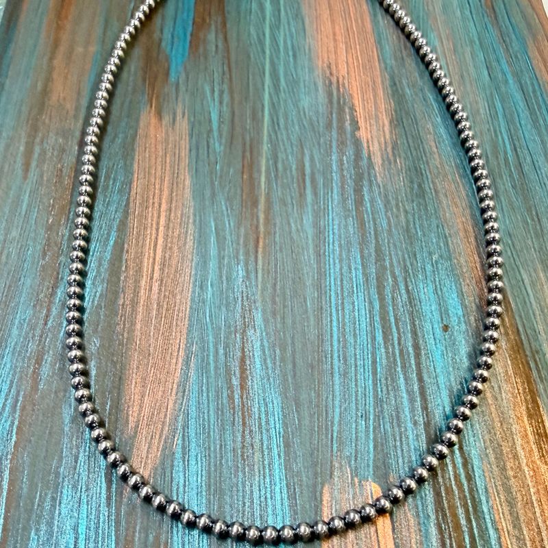 16” 3mm Sterling Pearls Necklace 16” 3mm Sterling Pearls Necklace