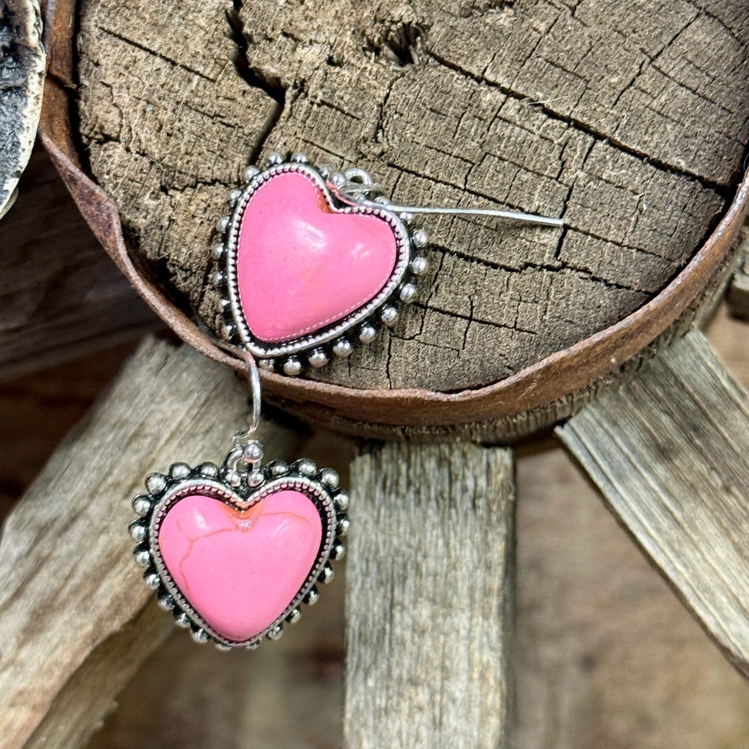 Pink Heart Fashion Earrings