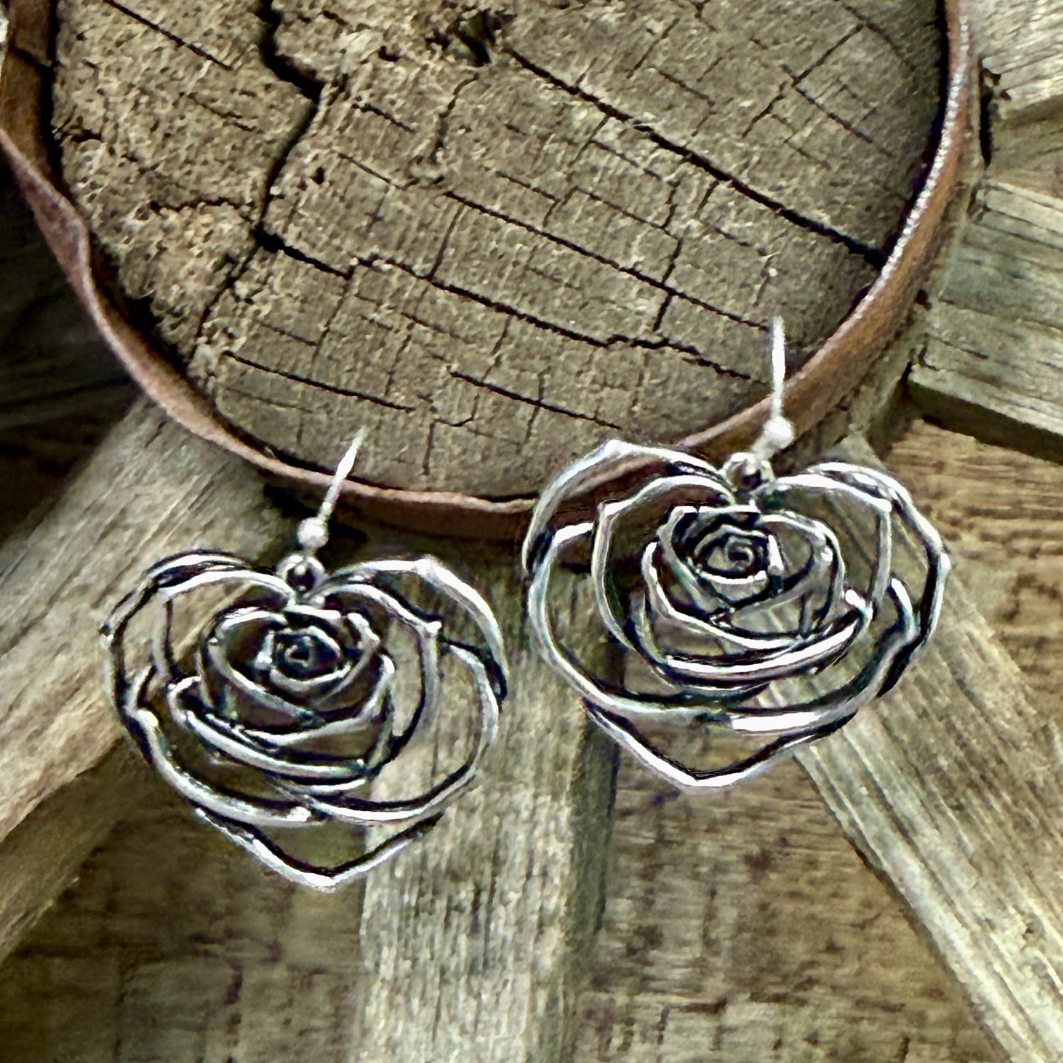 Rose Heart Fashion Earrings