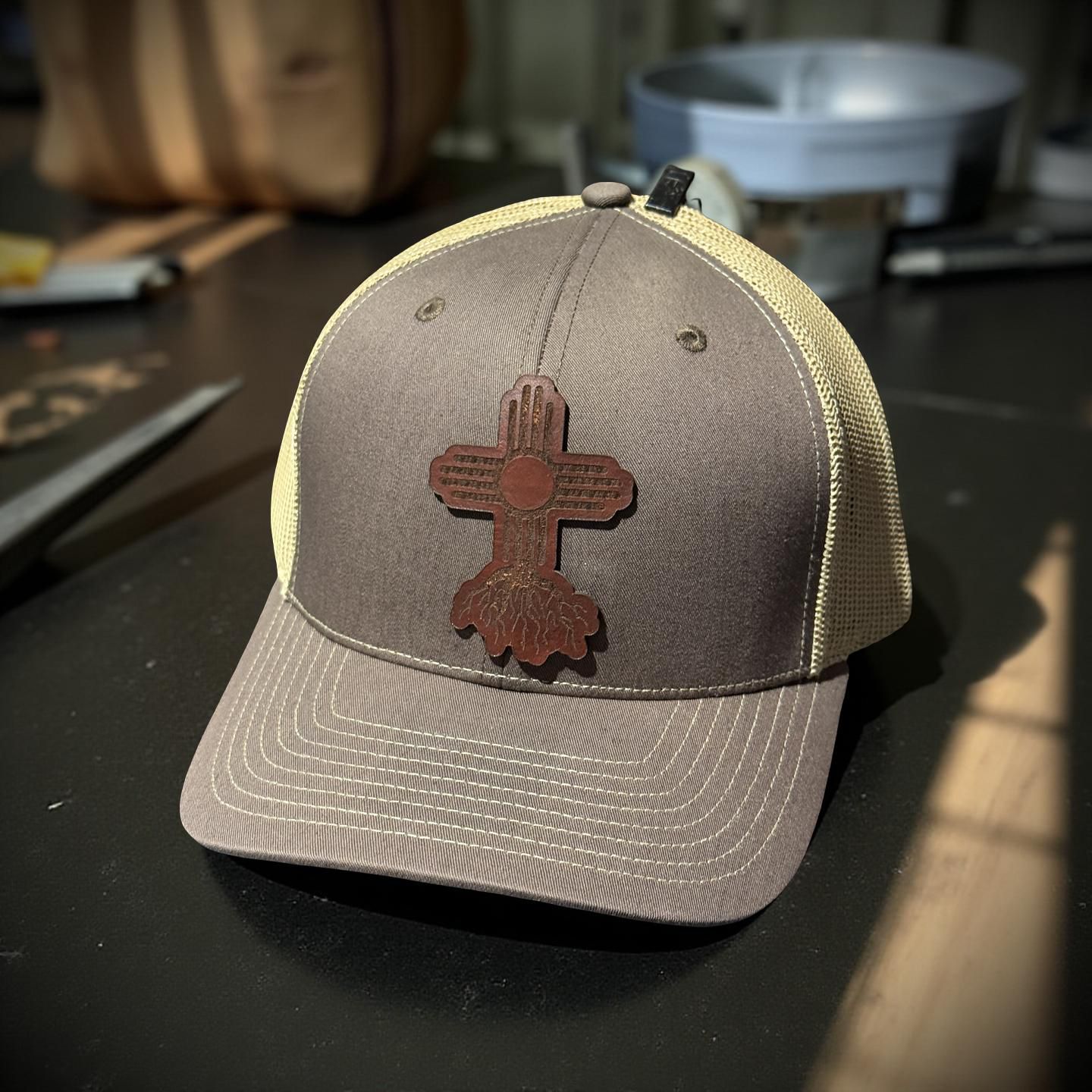 Zia Roots Rustic Leather Patch Richardson Hat 