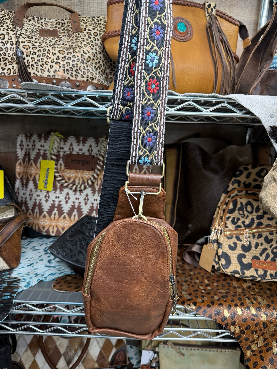 Coffee Flower Power Sling Bag