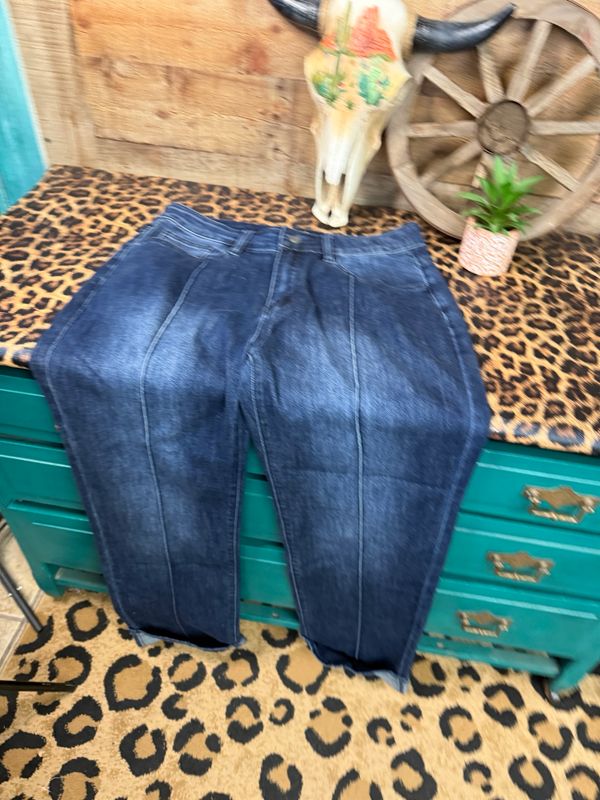 Stay Fly Creased &amp; Cuffed Dark Jeans - Large