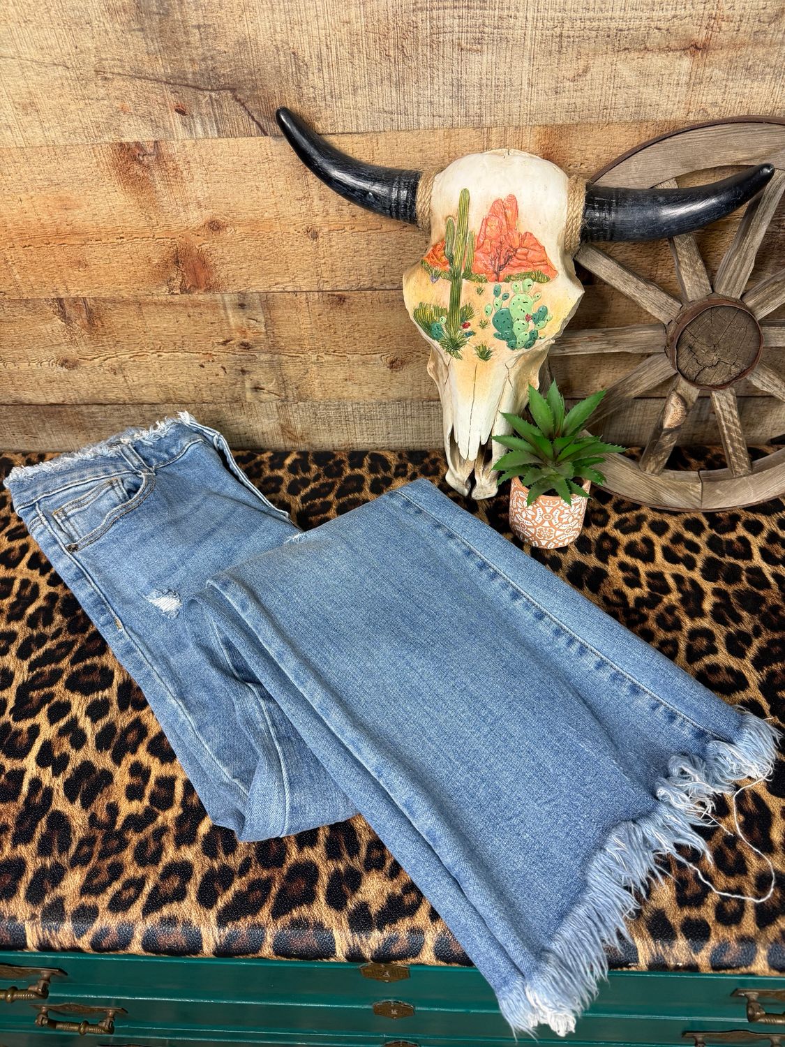 Risen Frayed Flair Jeans 9