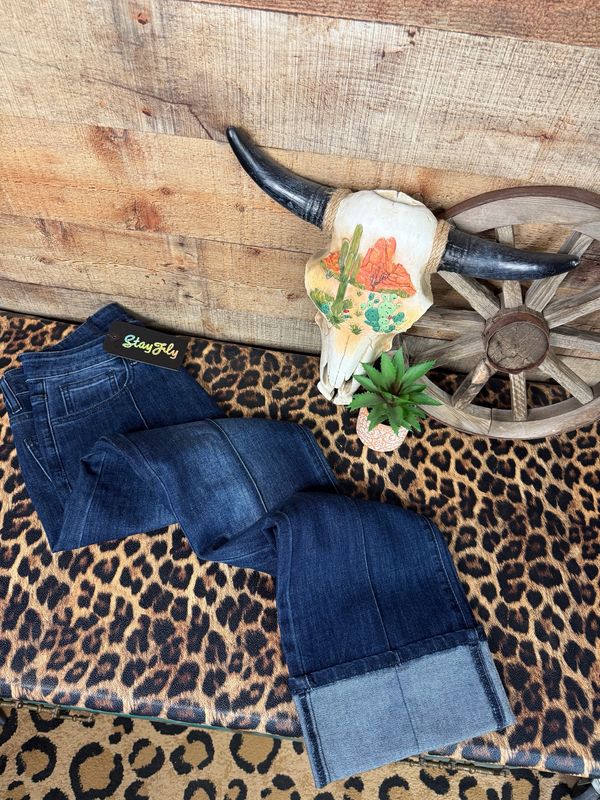 Stay Fly Creased &amp; Cuffed Light Jeans -Medium