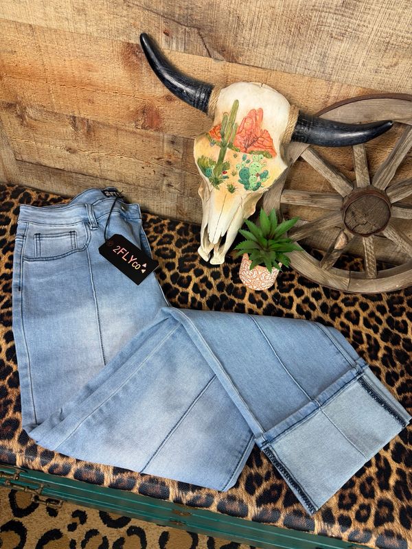 Stay Fly Creased &amp; Cuffed Dark Jeans -Medium