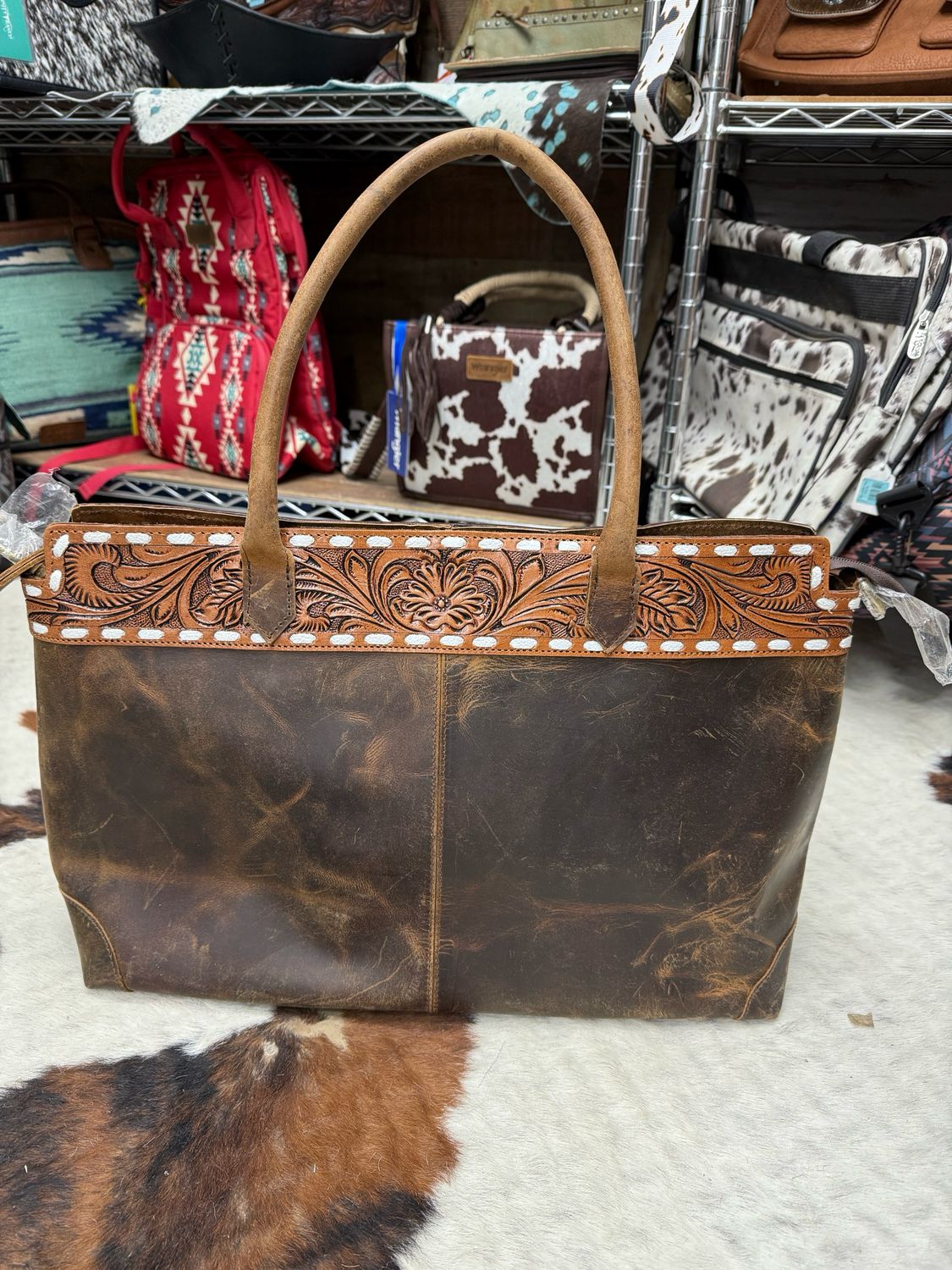 Rustic Tooled Purse