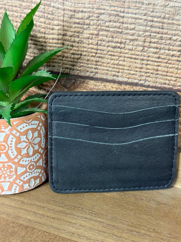 Black Leather Card Holder 