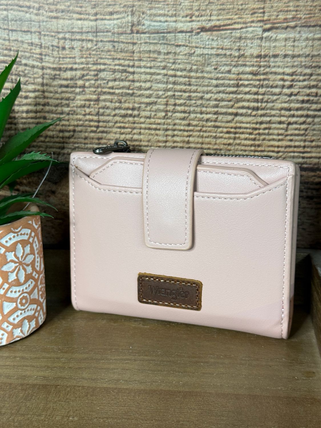 Wrangler Card Holder Bifold Pink Wallet 