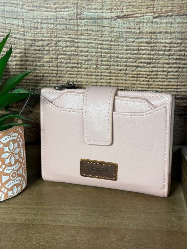 Wrangler Card Holder Bifold Pink Wallet 